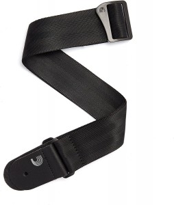 D'Addario 50SB00 Seat Belt Guitar Strap - Black