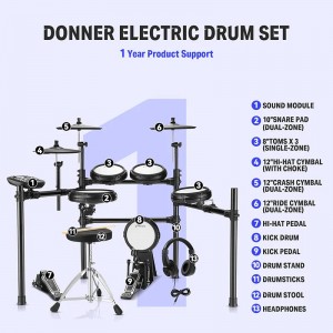 Donner DED-400 Professional Electronic Drum Set Kit