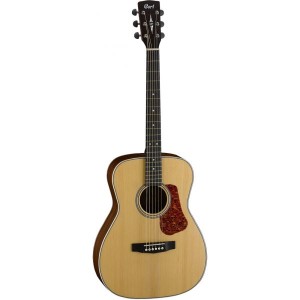 Cort L100C Natural Satin Grand Concert Acoustic Guitar with Bag