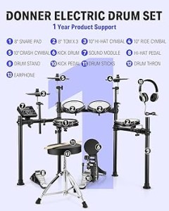 Donner DED-200 Professional Electronic Drum Set Kit