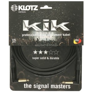 Klotz KIKKG3.0RRSW Right-Angled to Right-Angled Gold-Plated Jack Instrument Cable, 3 Meter