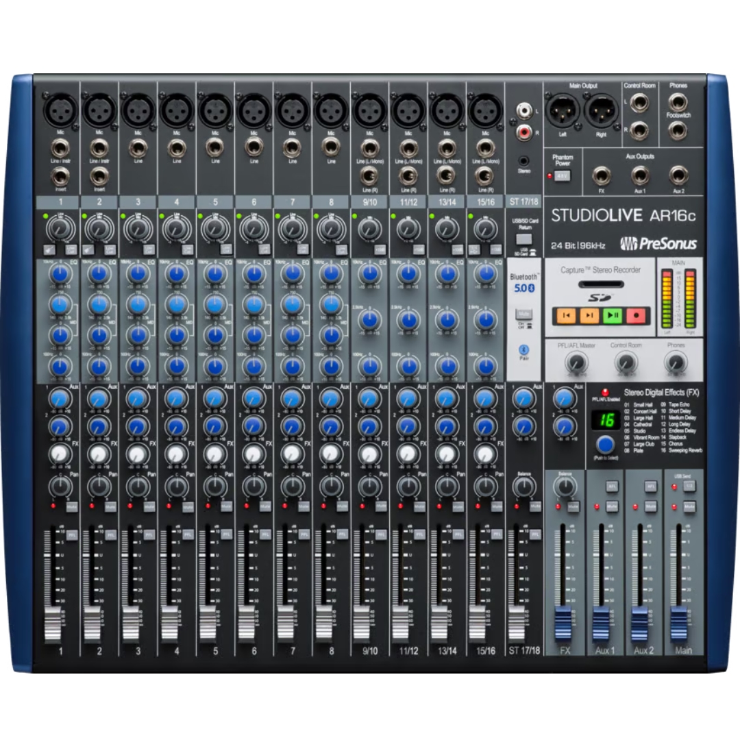 PreSonus StudioLive AR16c 16-channel Mixer and Audio Interface with Effects