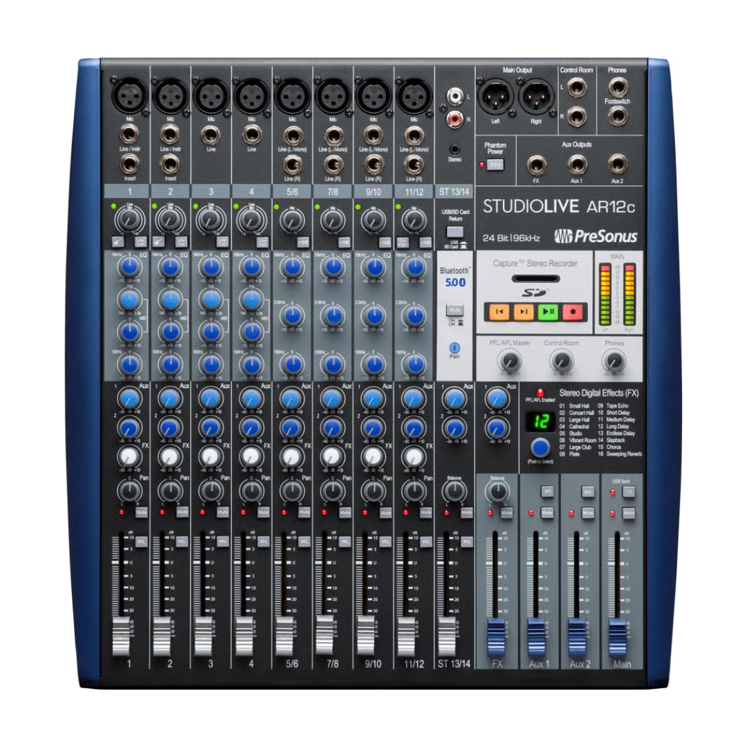 PreSonus StudioLive AR12c 12-channelMixer and Audio Interface with Effects