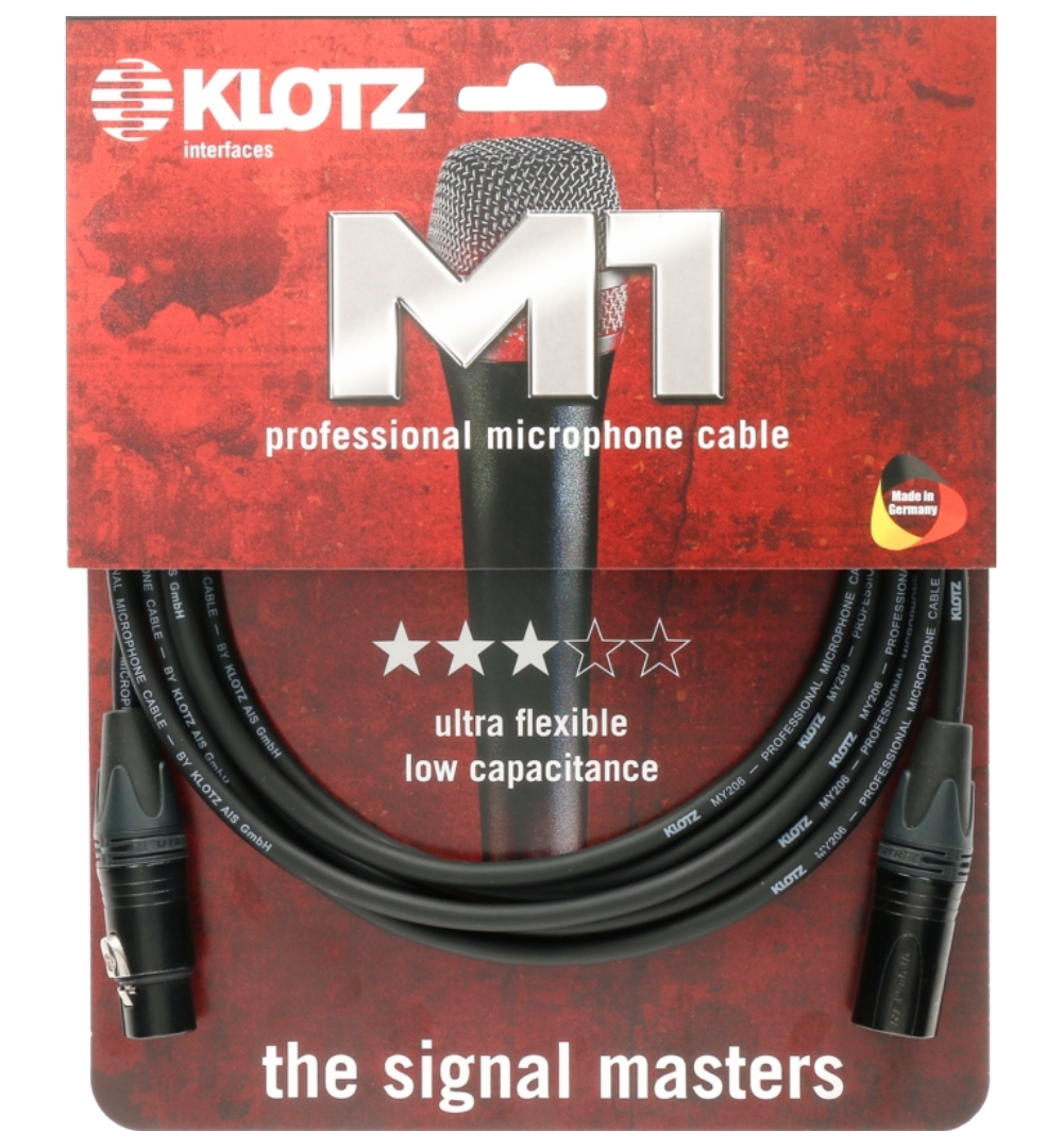 Klotz M1FM1N0300 Neutrik XLR 3P - XLR 3P microphone cable 3 Meter