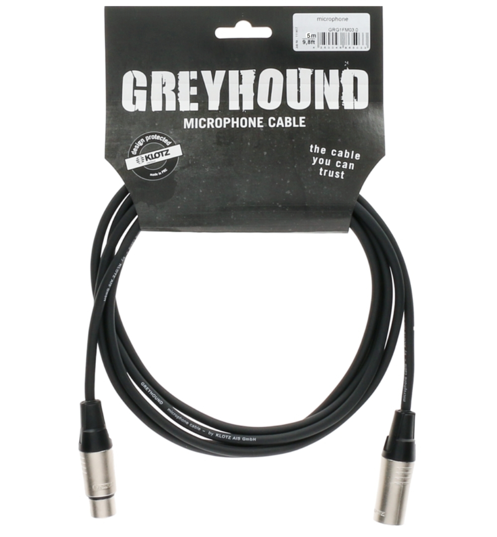 Klotz GRG1FM05.0 Greyhound Microphone Cable XLR to XLR 5 Meter