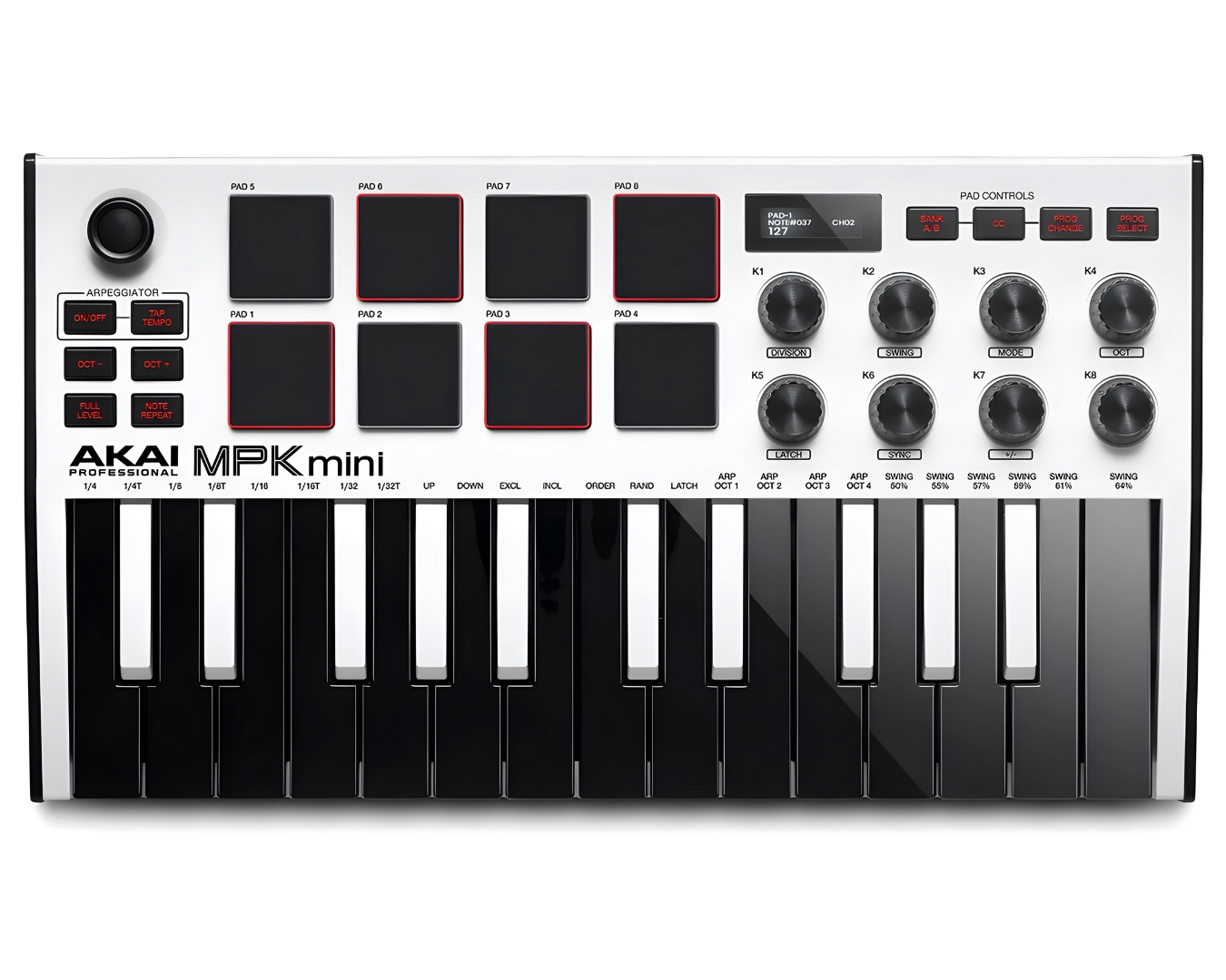 Akai Professional MPK Mini MK III Limited Edition 25-key Keyboard Controller - White
