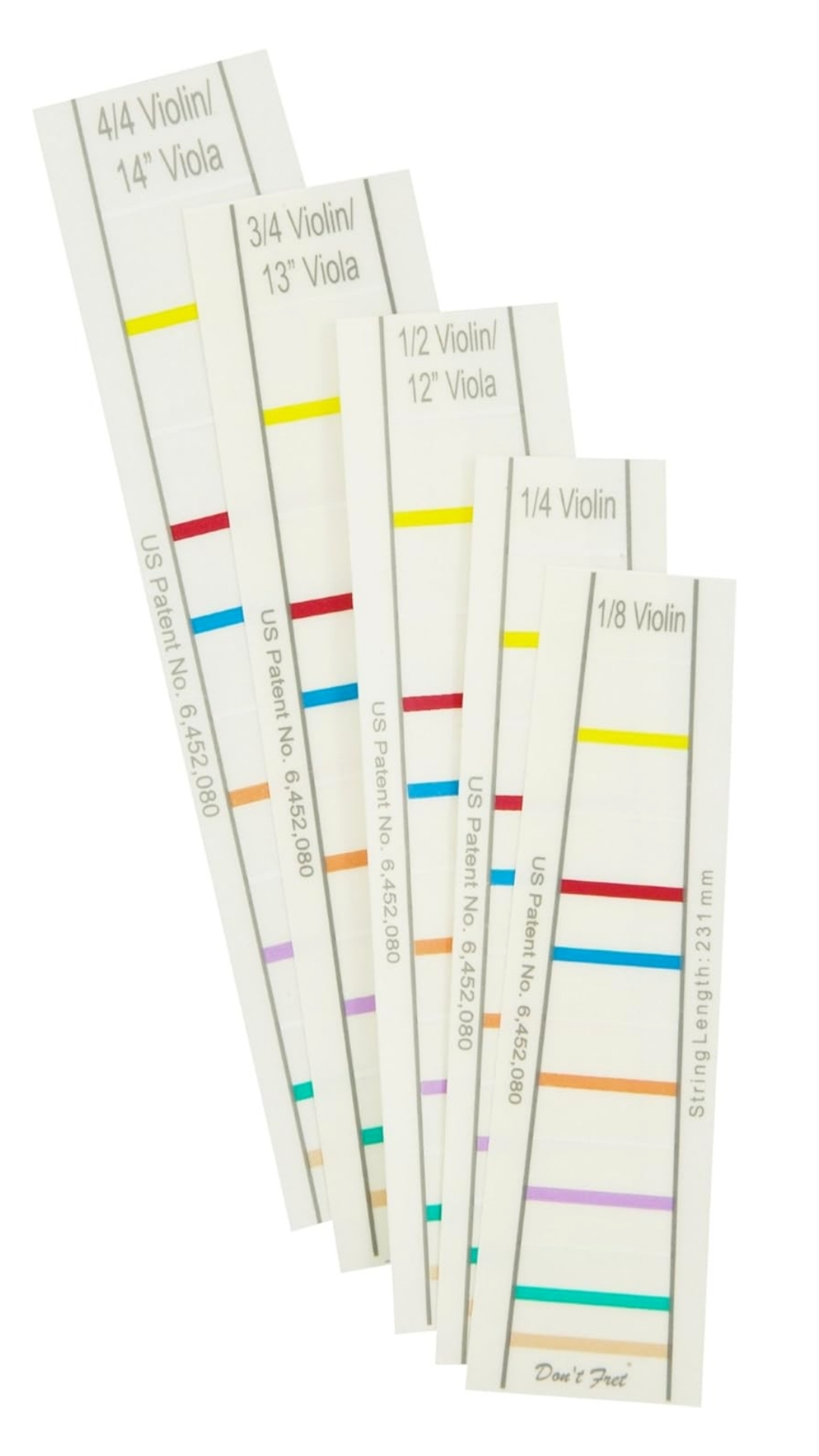 Don't Fret Finger Position Markers for Violin 1/4