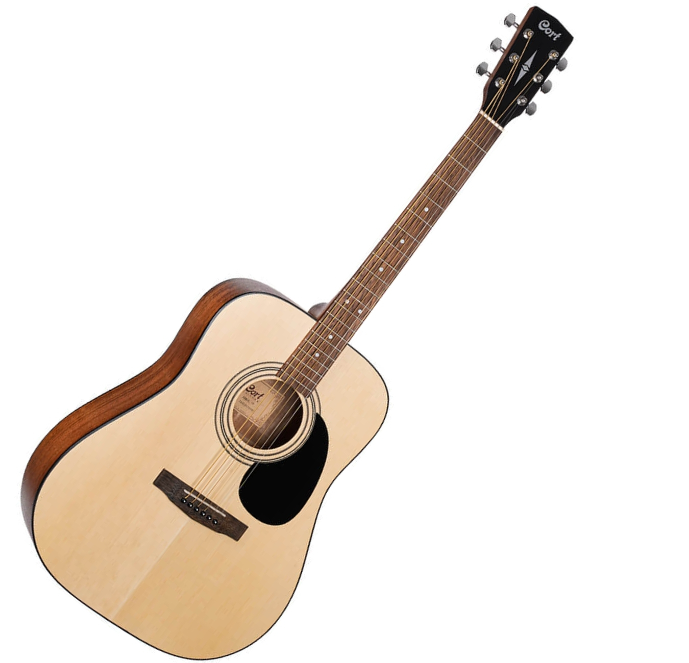 Cort AD810-OP Standard Dreadnought Guitar With Bag, Spruce Top, Mahogany Back & Sides, Open Pore