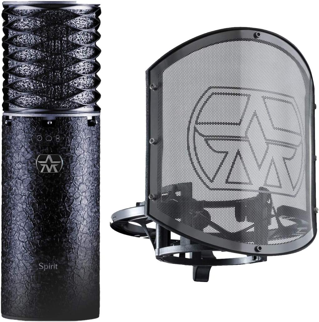 Aston Microphones SPIRIT Professional Large Diaphragm Condenser Microphone with  Swiftshield Pop Filter andShock Mount